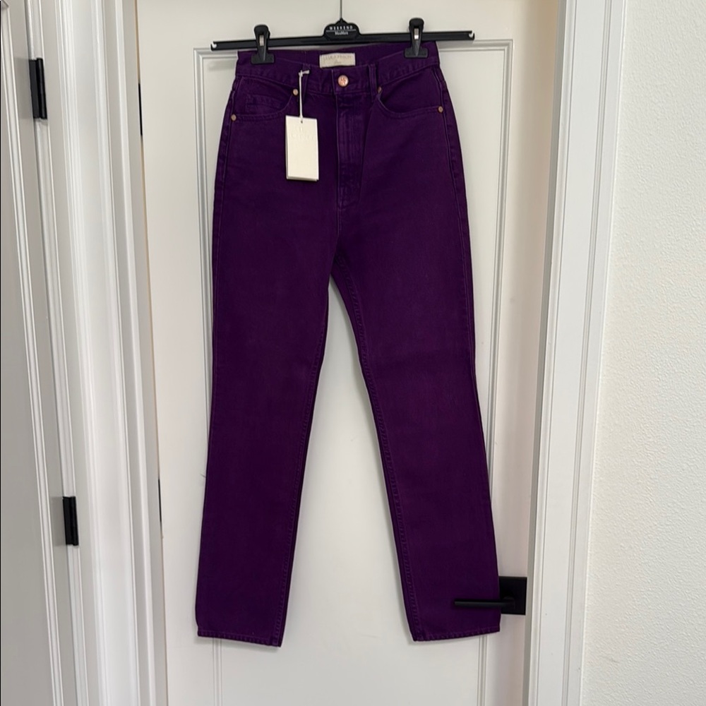 Ulla Johnson Agnes Purple Straight Leg Jeans - Size 26 NWT
